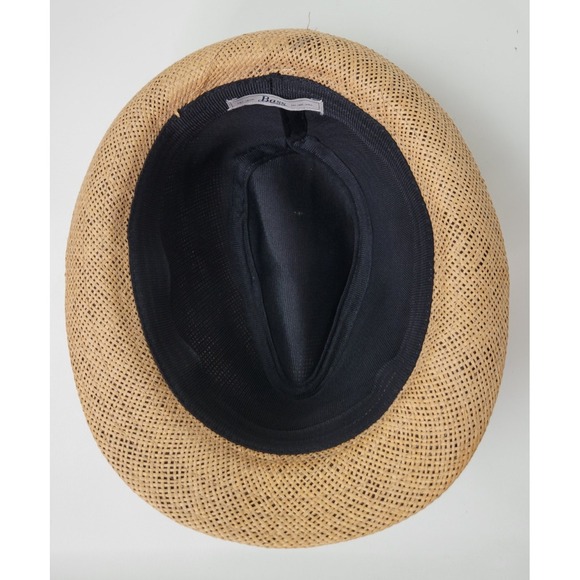 Bass Mens Paper Straw Fedora Hat 22" M? - Picture 8 of 9